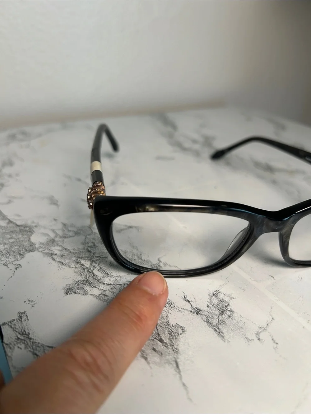 Roberto Cavalli Martinica 715 Marble Cat Eye Eyeglasses 54-17-140 NWT